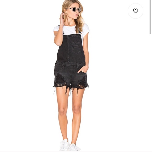 New BlankNYC Black Distressed Overalls - 26